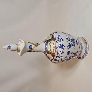 V 1960's Coalport decanter flowers birds butterfly, original stickers